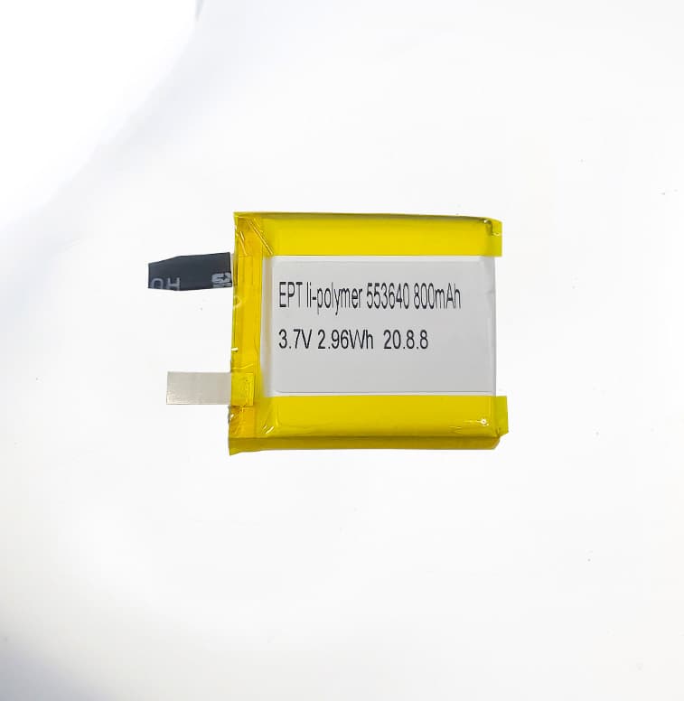 3.7V 553640 800mAh Low-Temperature Li-Polymer Battery for Wearables