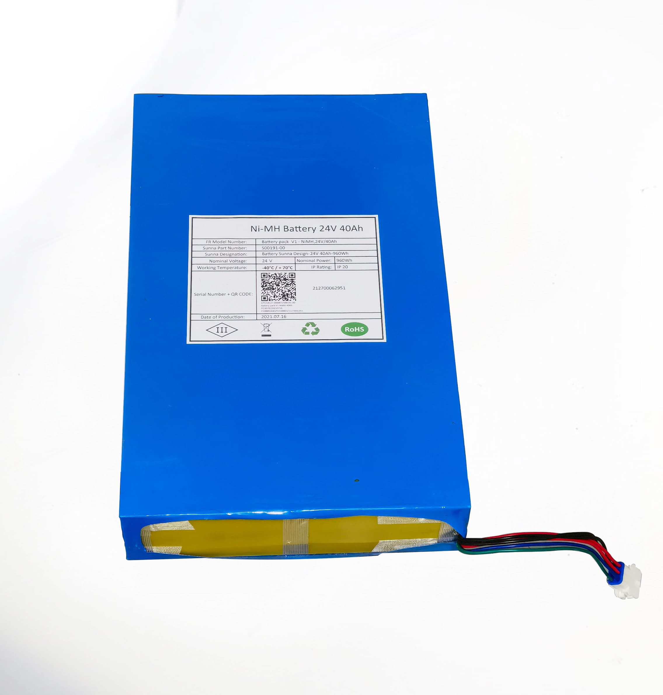 24V 40Ah F-type Solar Street Light High-Capacity NiMH Battery