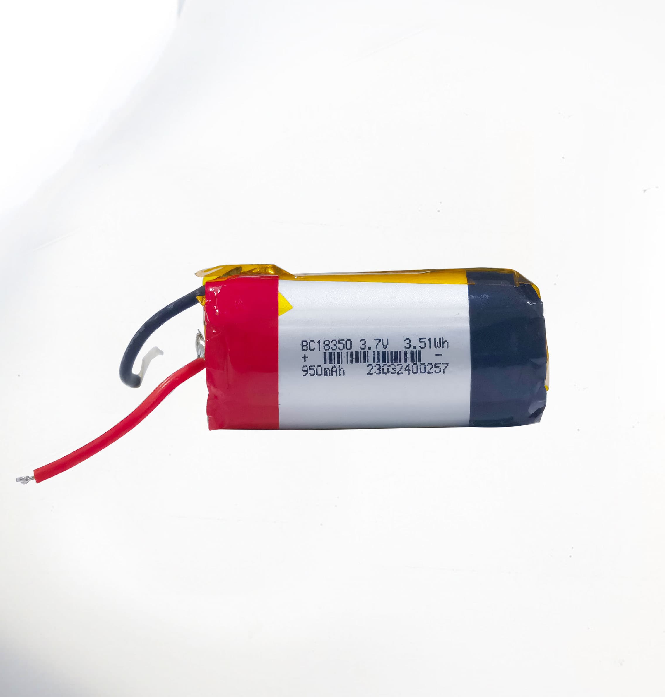 3.7V 18350 950mAh Cylindrical Lithium Battery for E-cigarettes